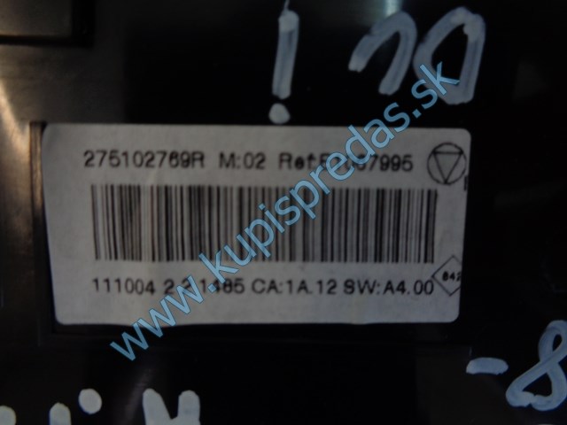 panel na ovládanie klimatizácie na renault scénic III, 275102769R, 